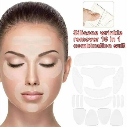 18Pcs Reusable Silicone Anti Wrinkle Face Patch Set - Estalios