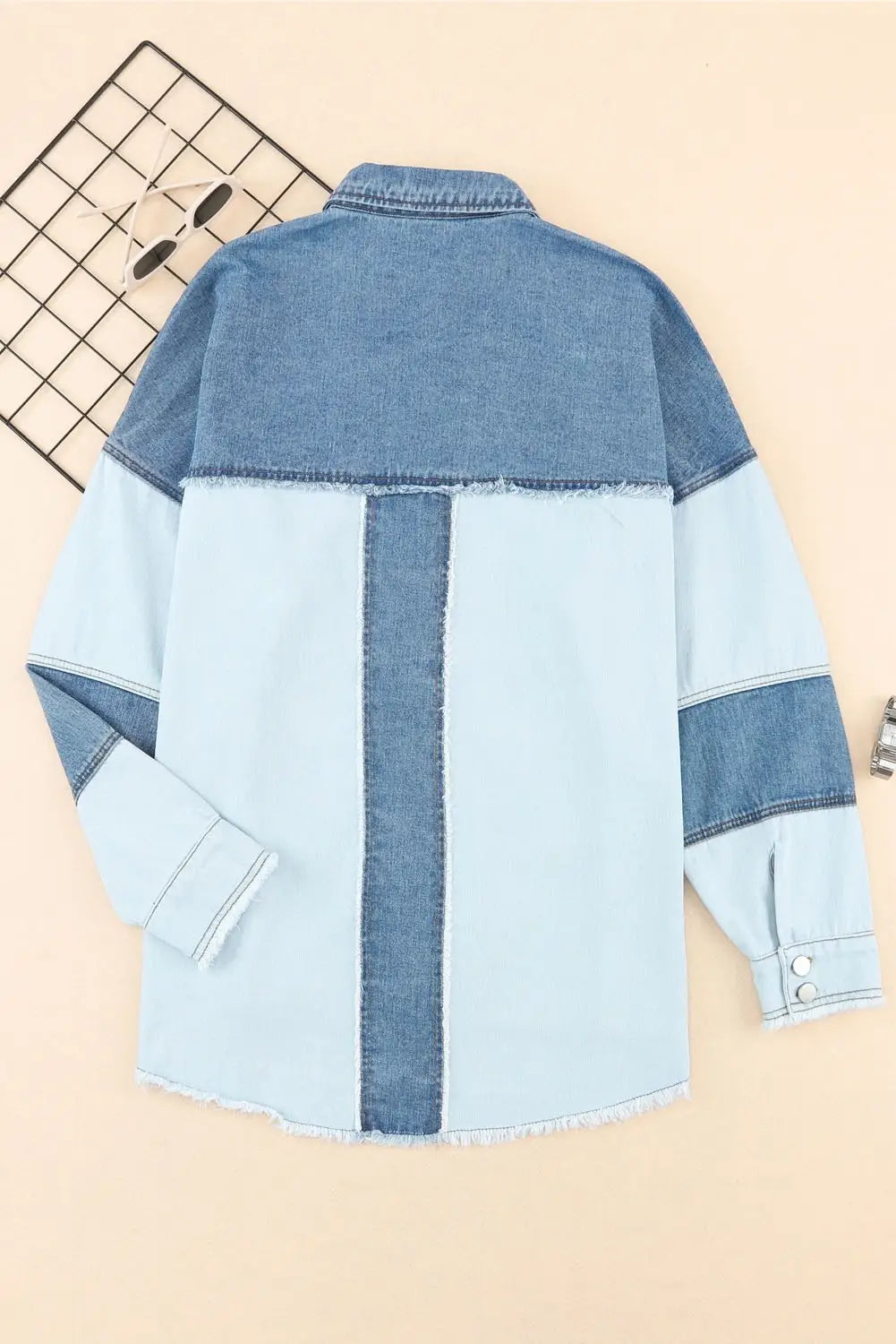 Women’s Halloween Color Block Denim Coat