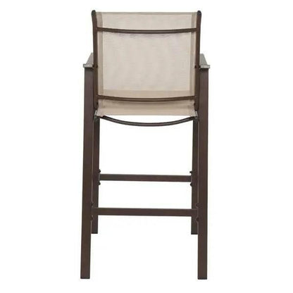 2pcs Patio Bar Stool Set with Iron Frame and Mesh Cloth - Estalios