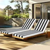 2PCS Patio Lounge Chair Cushions w/ Ties for Outdoor Comfort - Estalios