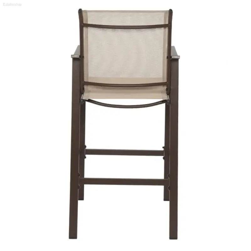2pcs Wrought Iron Patio Bar Stools with Comfortable Seating - Estalios