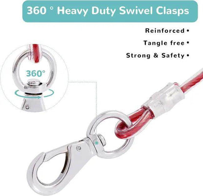 3 FT Chew Proof Dog Leash with No-Tangle Design - Estalios