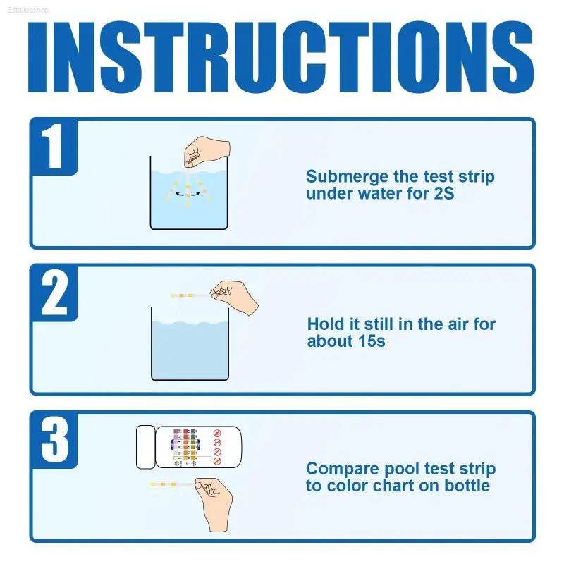 3-In-1 Ph Test Strip for Pool Water Quality and Alkalinity - Estalios