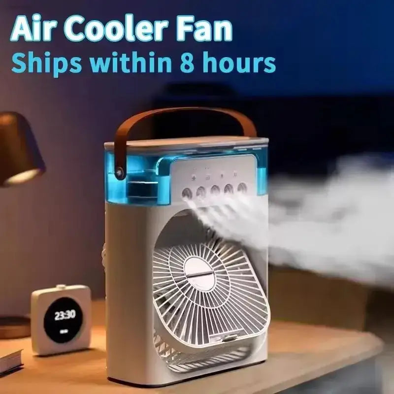 3 - in - 1 Portable Air Cooler Fan with LED Night Light for Home and Office Use - EstaliosShop