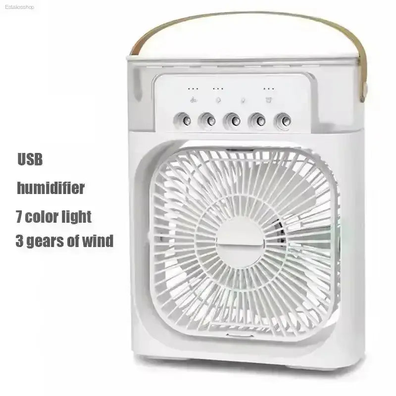 3 - in - 1 Portable Air Cooler Fan with LED Night Light for Home and Office Use - EstaliosShop