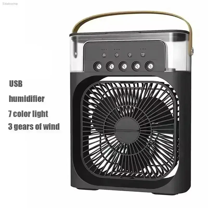 3 - in - 1 Portable Air Cooler Fan with LED Night Light for Home and Office Use - EstaliosShop