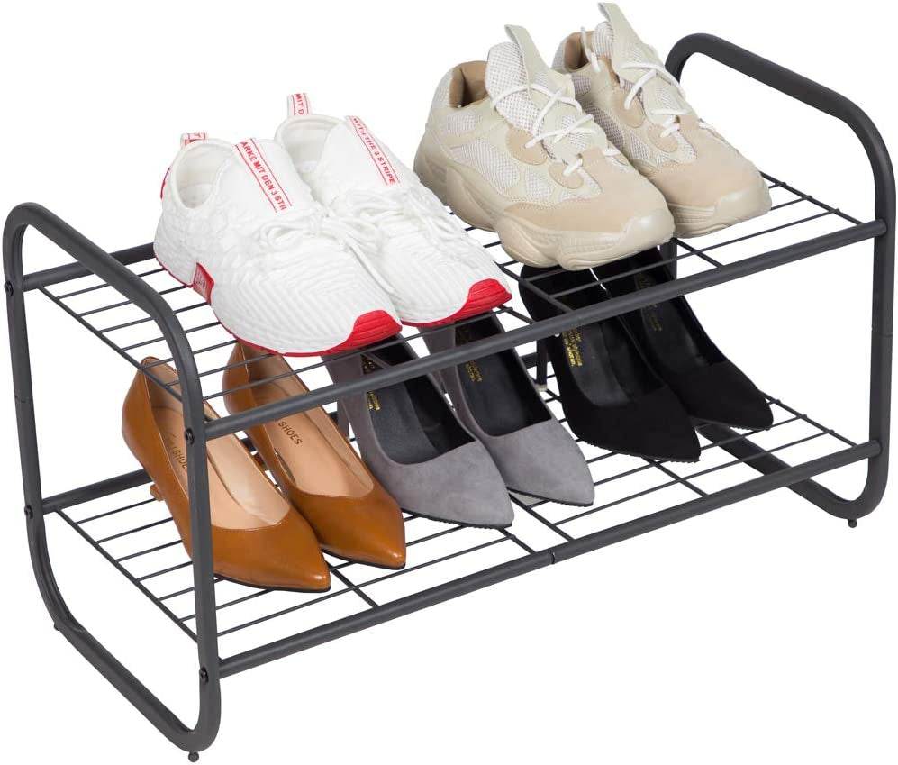 3-Tier Shoe Rack, Fabric Shoe Shelf for Easy Closet Storage - Estalios