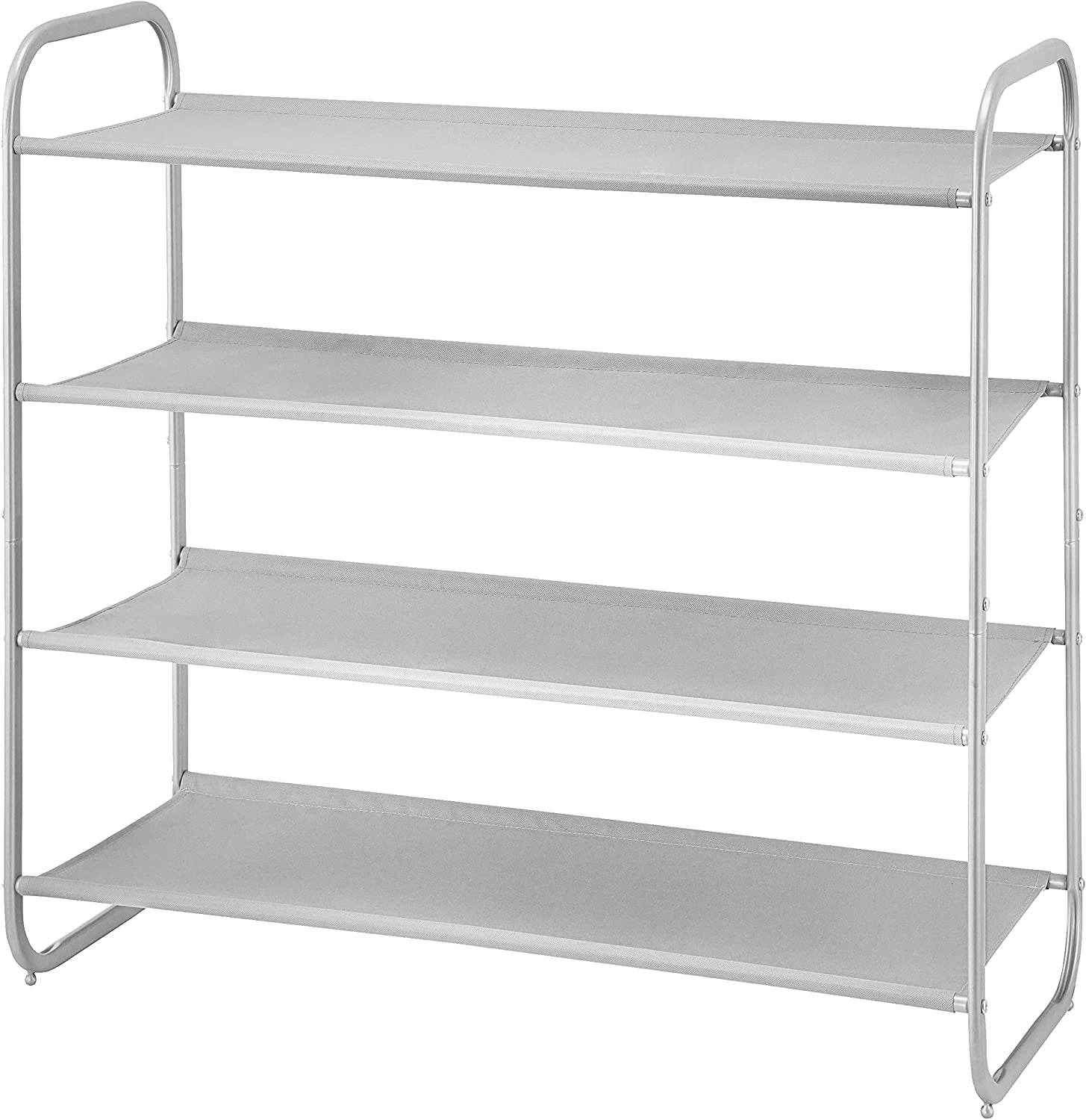 3-Tier Shoe Rack, Fabric Shoe Shelf for Easy Closet Storage - Estalios
