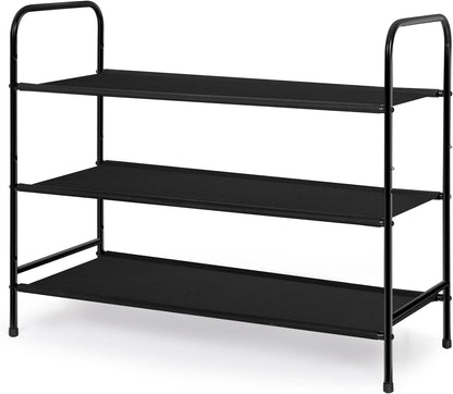 3-Tier Shoe Rack, Fabric Shoe Shelf for Easy Closet Storage - Estalios