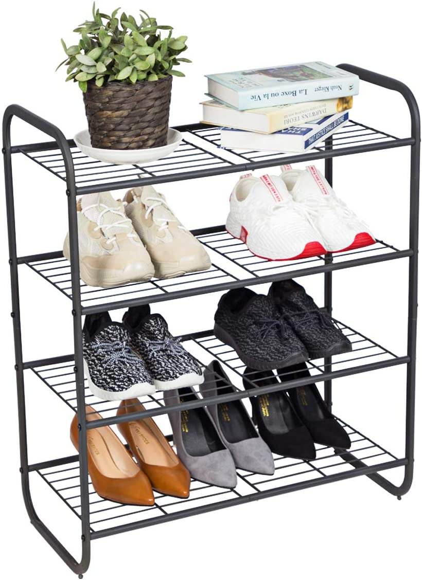3-Tier Shoe Rack, Fabric Shoe Shelf for Easy Closet Storage - Estalios