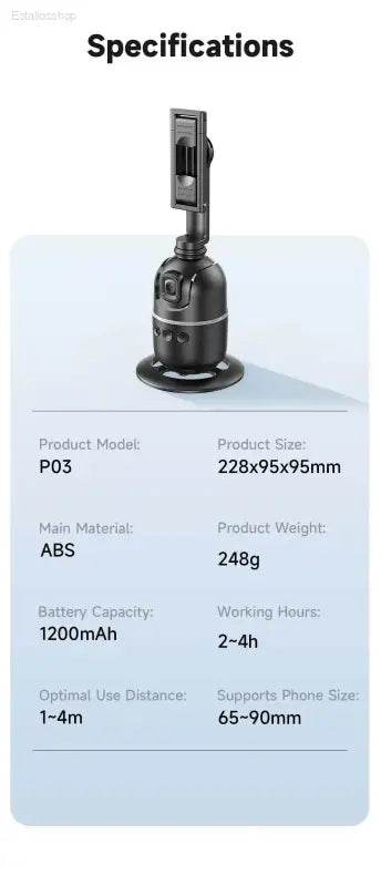 360° Smart Auto Face Tracking Gimbal Stabilizer Tripod - Estalios