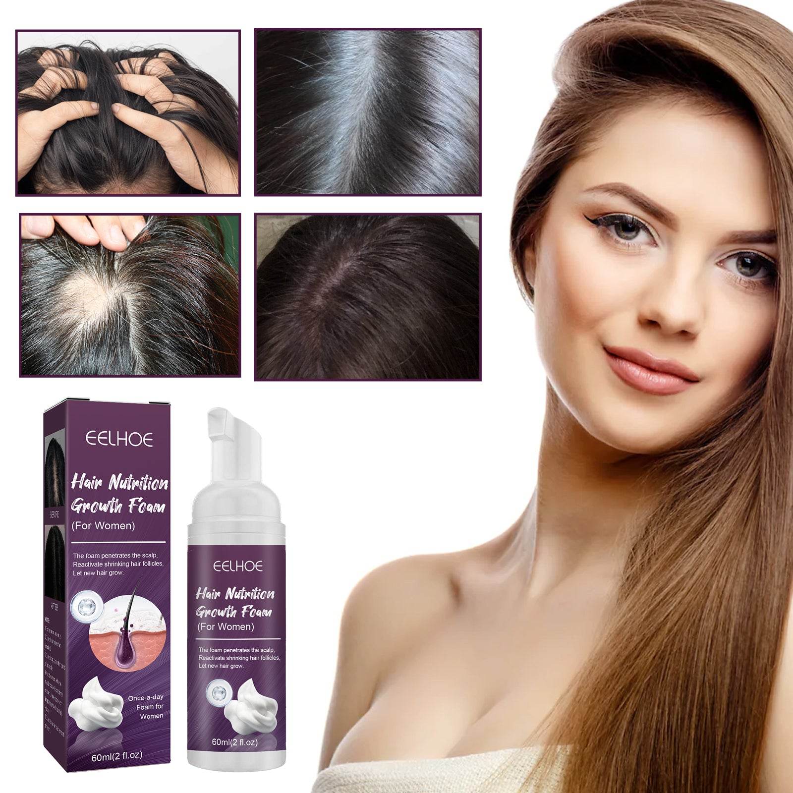 Hair Nutrition Growth Foam for Strengthening & Preventing Loss - Estalios