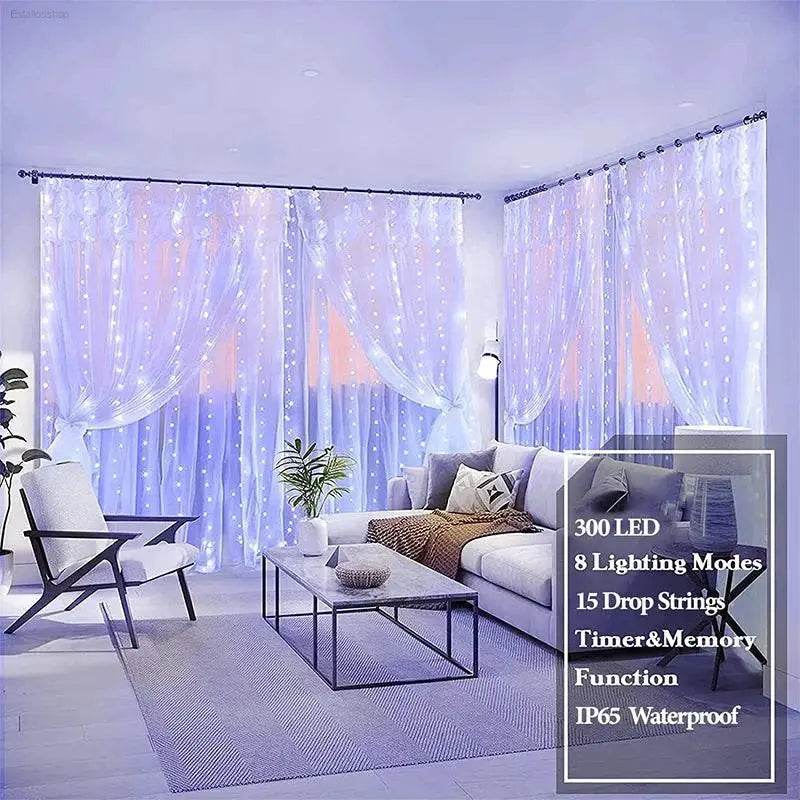 3M LED String Fairy Lights USB Holiday Curtain Lamp - Estalios