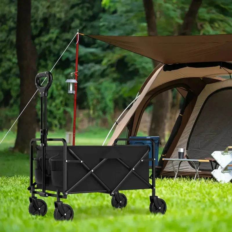 4-Wheel Foldable Garden Handcart for Easy Cargo Transport - Estalios