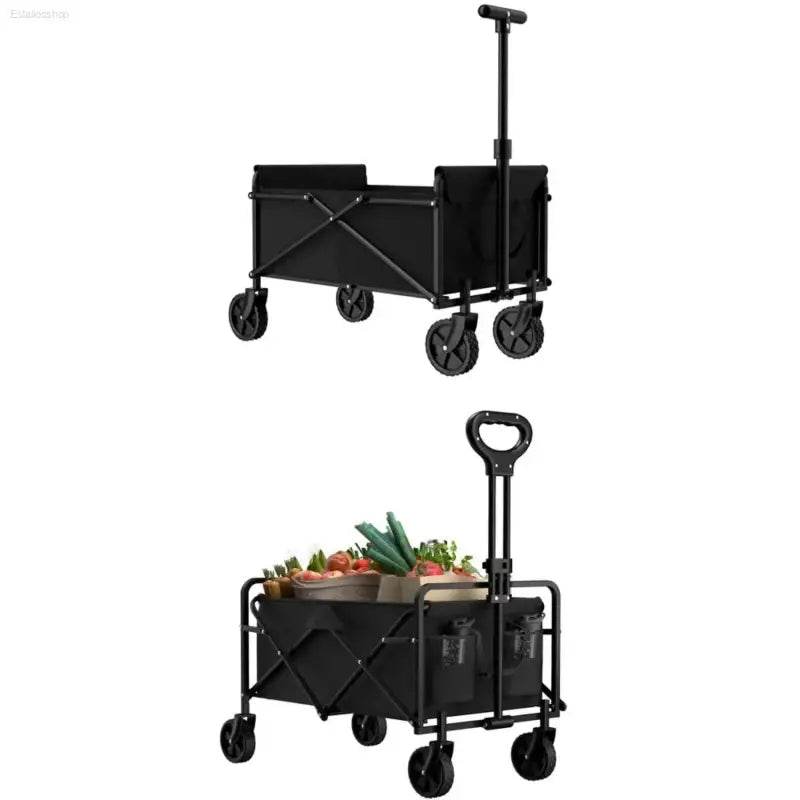 4-Wheel Foldable Garden Handcart for Easy Cargo Transport - Estalios