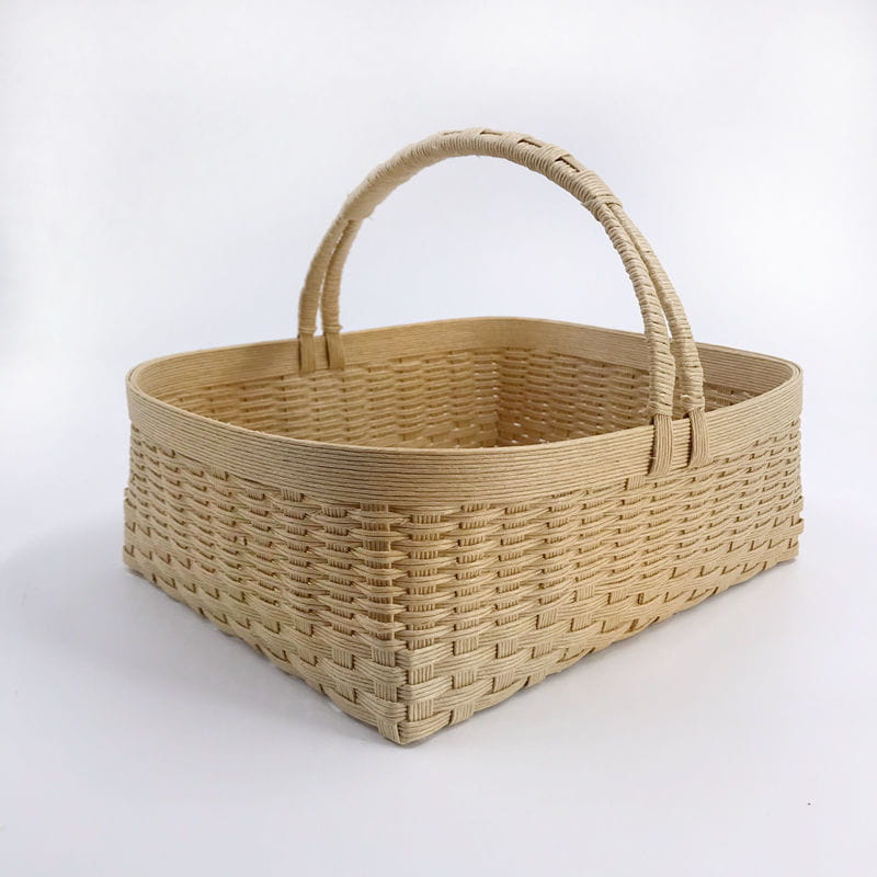 Single Handle Square Woven Basket Material Package