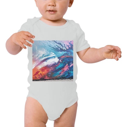 Baby Powder Organic Short Sleeve One Piece Model T28（One Side Printing） - Estalios