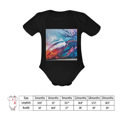 Baby Powder Organic Short Sleeve One Piece Model T28（One Side Printing） - Estalios