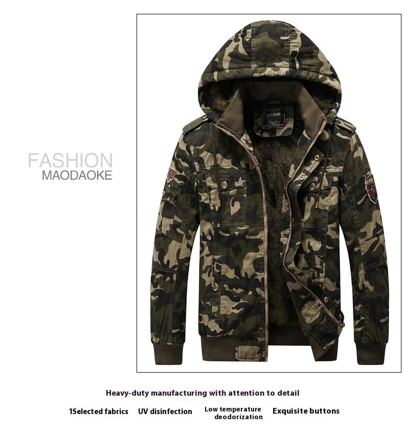 Casual Men’s Jacket Camouflage Printed Outerwear