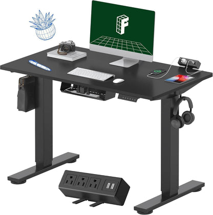 EN2 Height Adjustable Electric Standing Desk with Power Strip - Estalios