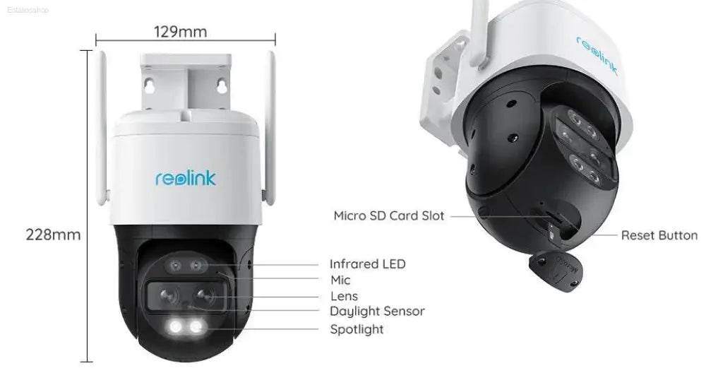 4K Dual Lens PTZ Security Camera with Auto Tracking - Estalios