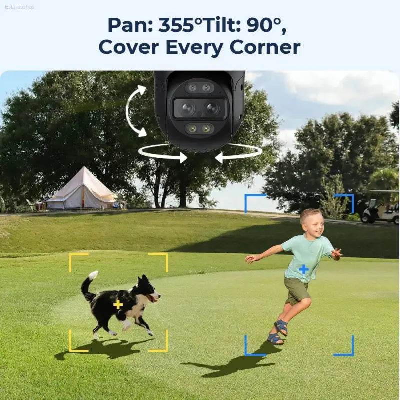 4K Dual Lens PTZ Security Camera with Auto Tracking - Estalios