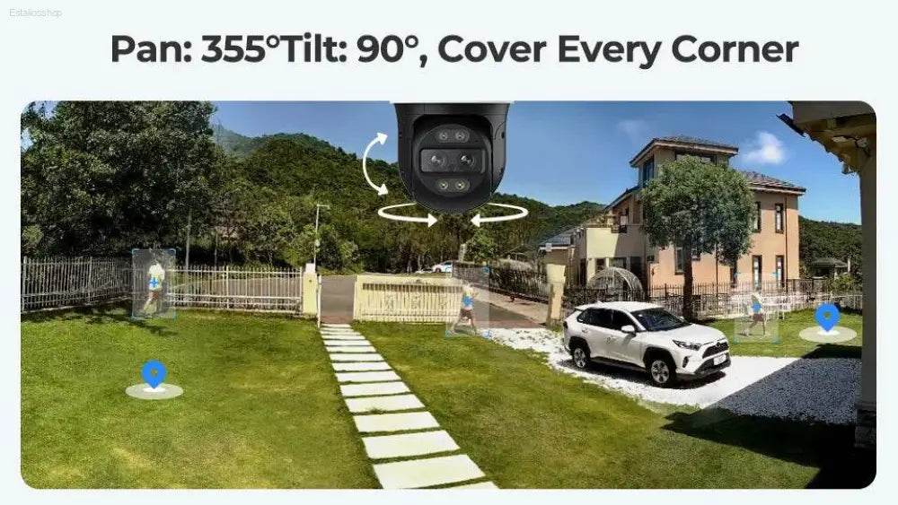 4K Dual Lens PTZ Security Camera with Auto Tracking - Estalios