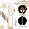 4PCS 46" Tall Metal Floor Candle Holders With LED Candles.