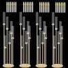 4PCS 46" Tall Metal Floor Candle Holders With LED Candles.