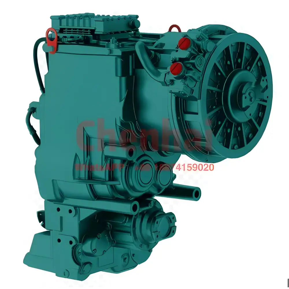 Teal industrial engine featured in the 4WG260 gearbox and transmission box product subtotal