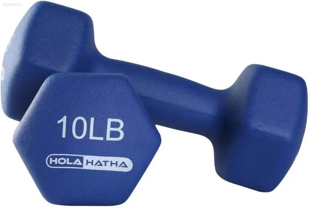 5,10, 15 Pound Neoprene Dumbbell Weight Set with Rack - Estalios