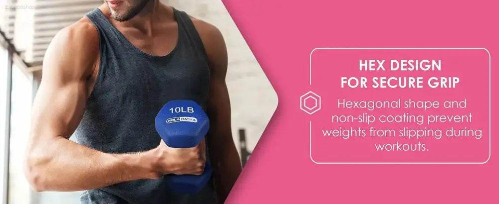 5,10, 15 Pound Neoprene Dumbbell Weight Set with Rack - Estalios