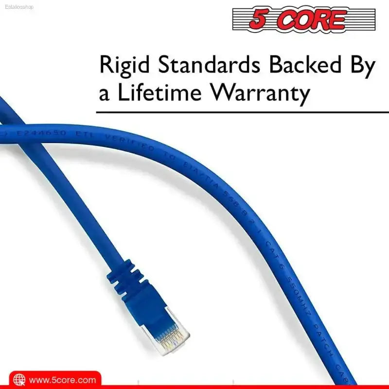 5 CORE Cat 6 Ethernet Cable with High Speed Performance for Gaming and Streaming - EstaliosShop