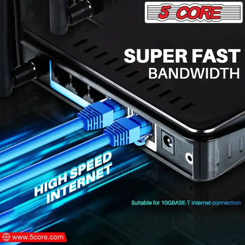 5 CORE Cat 6 Ethernet Cable with High Speed Performance for Gaming and Streaming - EstaliosShop