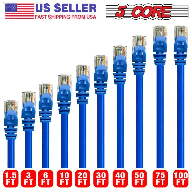 5 CORE Cat 6 Ethernet Cable with High Speed Performance for Gaming and Streaming - EstaliosShop