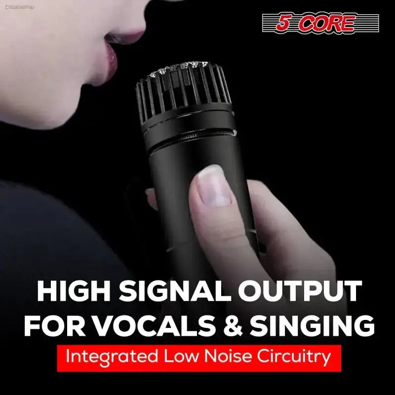 5 CORE Dynamic Vocal Microphone with Neodymium Cardioid Technology for Singing and Karaoke Enthusiasts - EstaliosShop