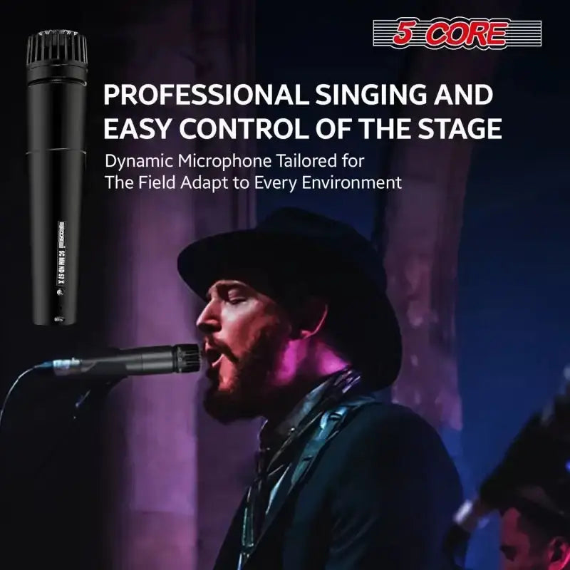 5 CORE Dynamic Vocal Microphone with Neodymium Cardioid Technology for Singing and Karaoke Enthusiasts - EstaliosShop