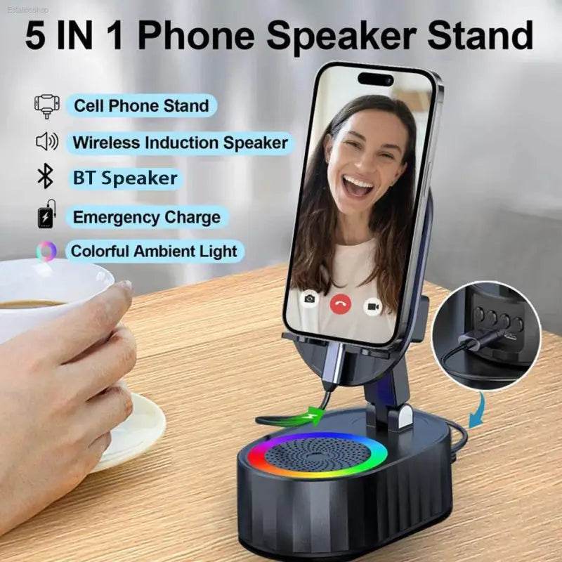 5 in 1 Bluetooth-compatible Audios Power Banks Speaker Stand - Estalios