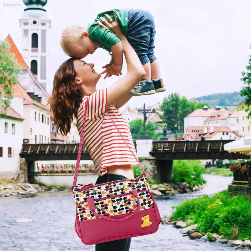 5 Piece Baby Diaper Bag Set with Insulated Pockets - Estalios