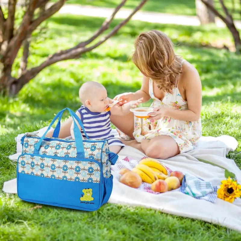 5 Piece Baby Diaper Bag Set with Insulated Pockets - Estalios