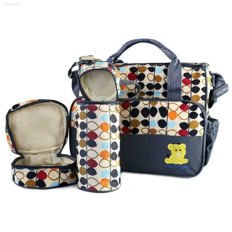 5 Piece Baby Diaper Bag Set with Insulated Pockets - Estalios