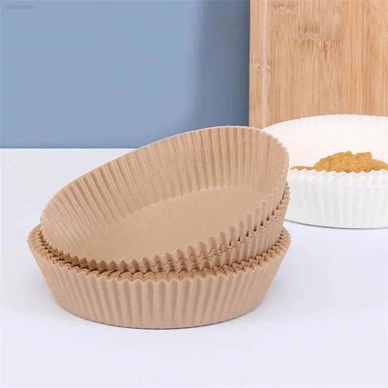 Brown paper baking cups.