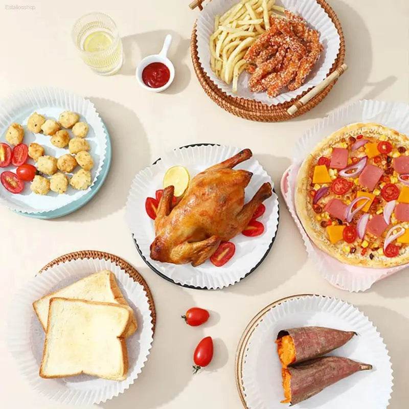 Assortment of prepared foods.