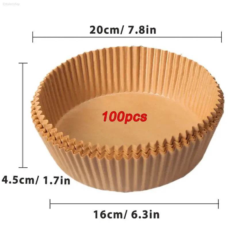 Round, brown, paper baking cups.