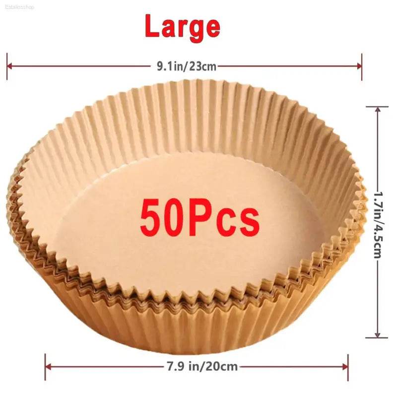 Stack of brown paper baking cups.