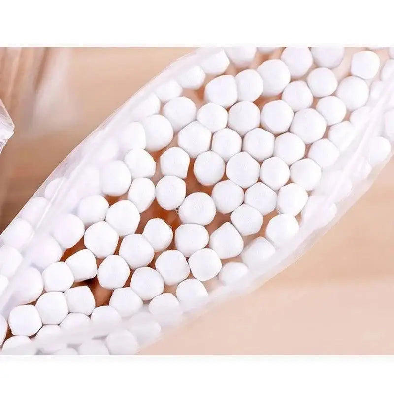 Bag of 500pcs double head wood cotton swabs perfect for cleaning and touch-ups