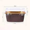 Brown cupcake container with clear lid.