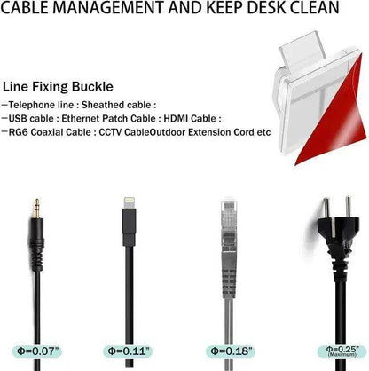 Stick Snap Cable Clips for Effortless Stylish Organization - Estalios