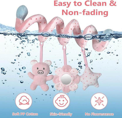 Car Seat Toys with Mirror and Rattles for Baby Play - Estalios