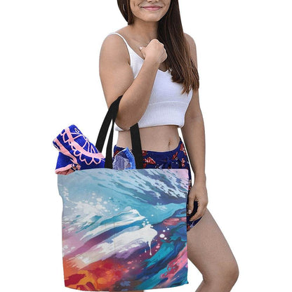 Large All Over Print Canvas Tote Bag for Shopping - Estalios